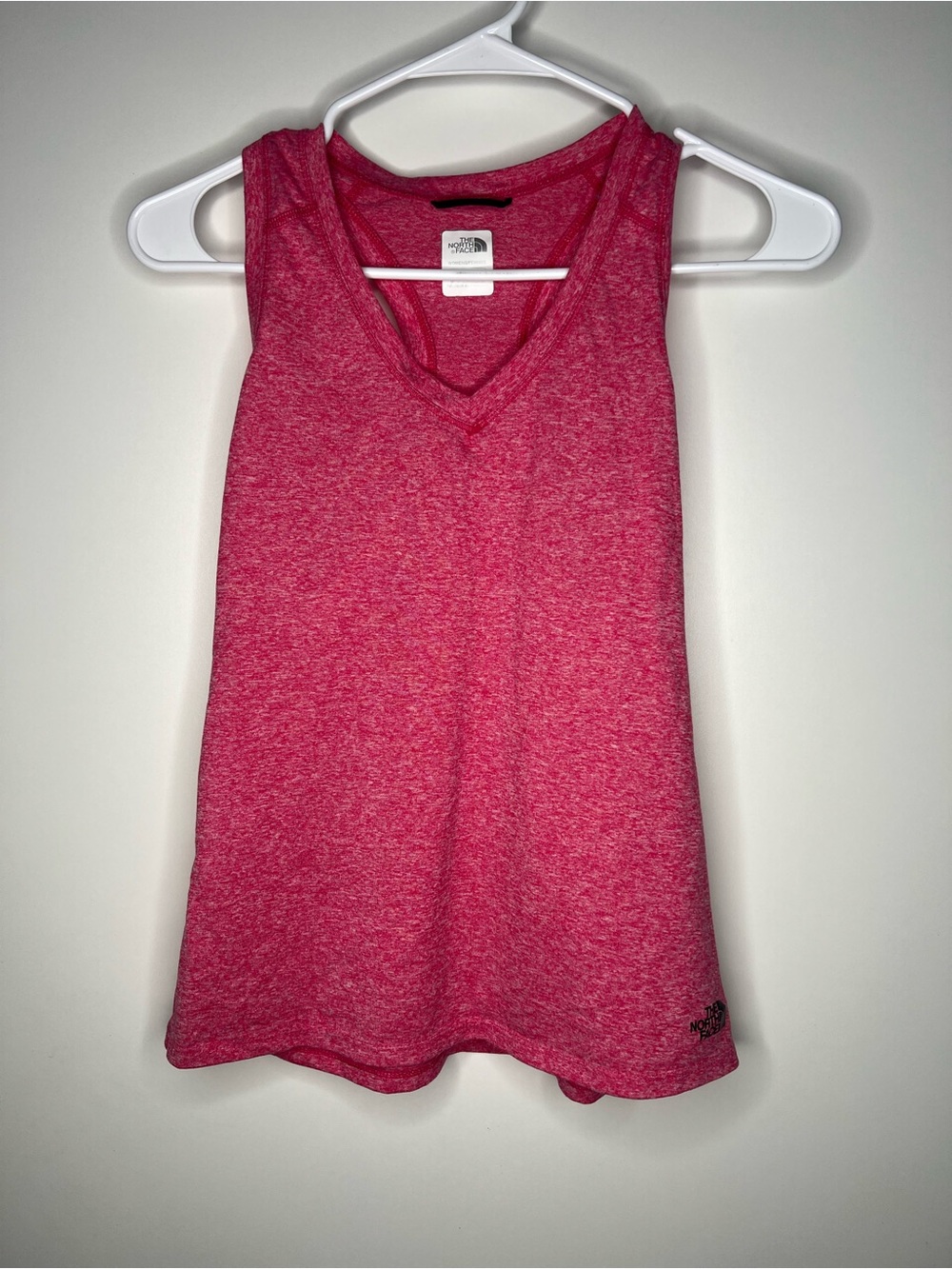 pink heathered racerback athletic tank top size small